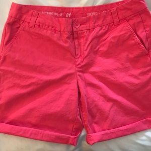 Hot pink boyfriend shorts